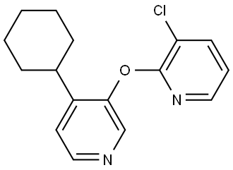 Pyridine, 3-chloro-2-[(4-cyclohexyl-3-pyridinyl)oxy]- Structure