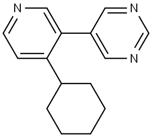 Pyrimidine, 5-(4-cyclohexyl-3-pyridinyl)- Structure