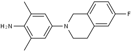 Benzenamine, 4-(6-fluoro-3,4-dihydro-2(1H)-isoquinolinyl)-2,6-dimethyl- Structure