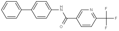 3-Pyridinecarboxamide, N-[1,1'-biphenyl]-4-yl-6-(trifluoromethyl)- Structure