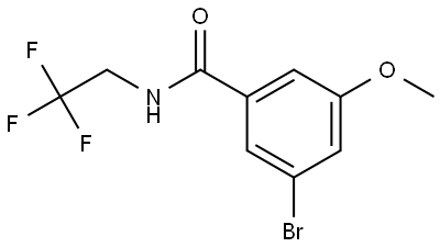 Benzamide, 3-bromo-5-methoxy-N-(2,2,2-trifluoroethyl)- Structure