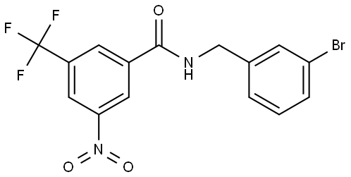 N-(3-bromobenzyl)-3-nitro-5-(trifluoromethyl)benzamide Structure