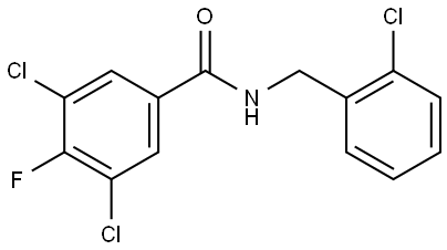 3,5-dichloro-N-(2-chlorobenzyl)-4-fluorobenzamide Structure