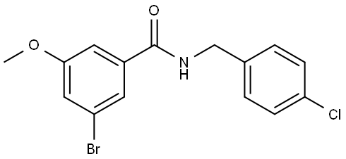 3-bromo-N-(4-chlorobenzyl)-5-methoxybenzamide Structure