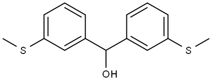 Benzenemethanol, 3-(methylthio)-α-[3-(methylthio)phenyl]- Structure