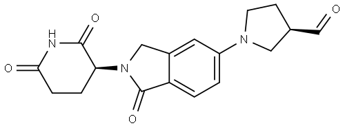 (R)-1-(2-((S)-2,6-dioxopiperidin-3-yl)-1-oxoisoindolin-5-yl)pyrrolidine-3-carbaldehyde Structure