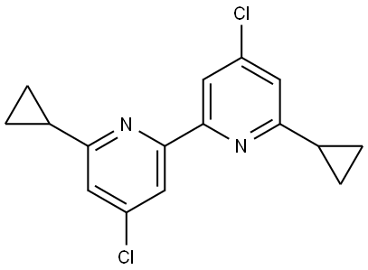 4,4'-dichloro-6,6'-dicyclopropyl-2,2'-bipyridine Structure