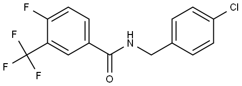 Benzamide, N-[(4-chlorophenyl)methyl]-4-fluoro-3-(trifluoromethyl)- Structure