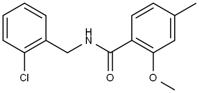 Benzamide, N-[(2-chlorophenyl)methyl]-2-methoxy-4-methyl- Structure