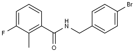 Benzamide, N-[(4-bromophenyl)methyl]-3-fluoro-2-methyl- Structure