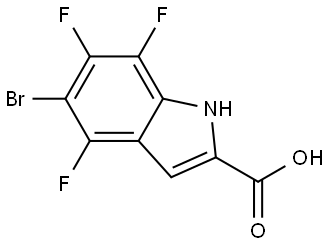 5-bromo-4,6,7-trifluoro-1H-indole-2-carboxylic acid Structure