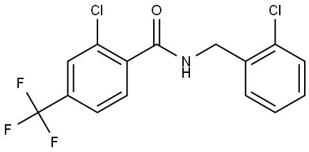 Benzamide, 2-chloro-N-[(2-chlorophenyl)methyl]-4-(trifluoromethyl)- Structure