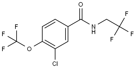 Benzamide, 3-chloro-N-(2,2,2-trifluoroethyl)-4-(trifluoromethoxy)- Structure