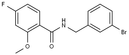 Benzamide, N-[(3-bromophenyl)methyl]-4-fluoro-2-methoxy- Structure