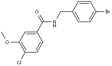 Benzamide, N-[(4-bromophenyl)methyl]-4-chloro-3-methoxy- Structure