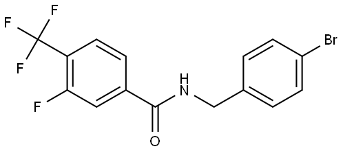 Benzamide, N-[(4-bromophenyl)methyl]-3-fluoro-4-(trifluoromethyl)- Structure