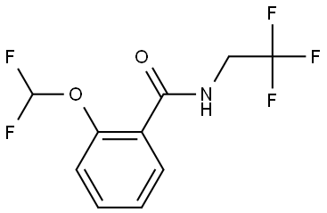 Benzamide, 2-(difluoromethoxy)-N-(2,2,2-trifluoroethyl)- Structure