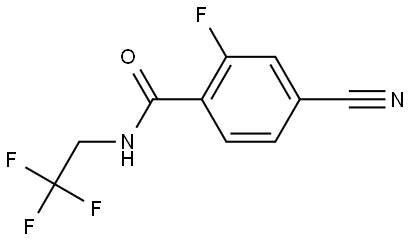 Benzamide, 4-cyano-2-fluoro-N-(2,2,2-trifluoroethyl)- Structure