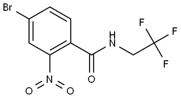 4-bromo-2-nitro-N-(2,2,2-trifluoroethyl)benzamide Structure