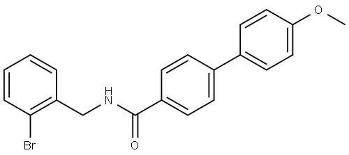 1,1'-Biphenyl]-4-carboxamide, N-[(2-bromophenyl)methyl]-4'-methoxy- Structure