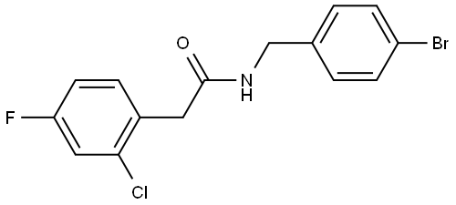 Benzeneacetamide, N-[(4-bromophenyl)methyl]-2-chloro-4-fluoro- Structure