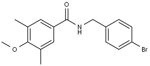 Benzamide, N-[(4-bromophenyl)methyl]-4-methoxy-3,5-dimethyl- Structure