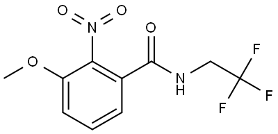 3-methoxy-2-nitro-N-(2,2,2-trifluoroethyl)benzamide Structure