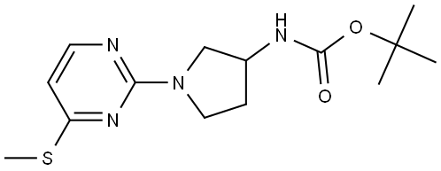 tert-butyl N-[1-(4-methylsulfanylpyrimidin-2-yl)pyrrolidin-3-yl]carbamate Structure