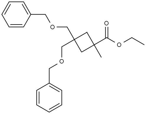 ethyl 3,3-bis(benzyloxymethyl)-1-methyl-cyclobutanecarboxylate Structure