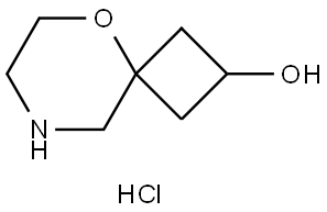 5-Oxa-8-azaspiro[3.5]nonan-2-ol hydrochloride Structure