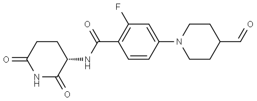 (S)-N-(2,6-dioxopiperidin-3-yl)-2-fluoro-4-(4-formylpiperidin-1-yl)benzamide Structure