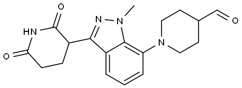 1-(3-(2,6-dioxopiperidin-3-yl)-1-methyl-1H-indazol-7-yl)piperidine-4-carbaldehyde Structure