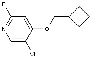 Pyridine, 5-chloro-4-(cyclobutylmethoxy)-2-fluoro- Structure