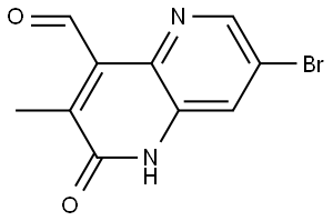 7-Bromo-3-methyl-2-oxo-1,2-dihydro-1,5-naphthyridine-4-carbaldehyde Structure