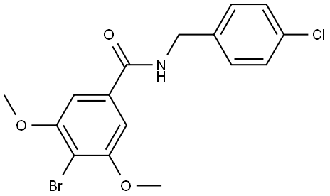 Benzamide, 4-bromo-N-[(4-chlorophenyl)methyl]-3,5-dimethoxy- Structure