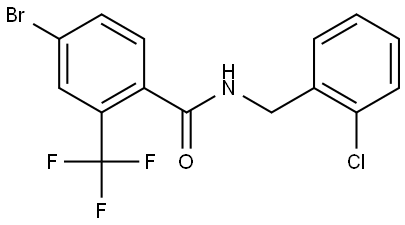 Benzamide, 4-bromo-N-[(2-chlorophenyl)methyl]-2-(trifluoromethyl)- Structure