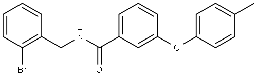 Benzamide, N-[(2-bromophenyl)methyl]-3-(4-methylphenoxy)- Structure