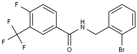 Benzamide, N-[(2-bromophenyl)methyl]-4-fluoro-3-(trifluoromethyl)- Structure