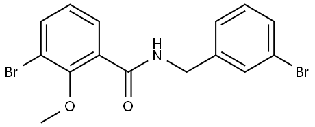 Benzamide, 3-bromo-N-[(3-bromophenyl)methyl]-2-methoxy- Structure