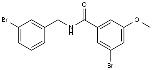 Benzamide, 3-bromo-N-[(3-bromophenyl)methyl]-5-methoxy- Structure