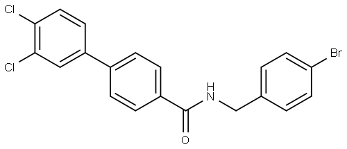 1,1'-Biphenyl]-4-carboxamide, N-[(4-bromophenyl)methyl]-3',4'-dichloro- Structure