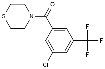 Methanone, [3-chloro-5-(trifluoromethyl)phenyl]-4-thiomorpholinyl- Structure