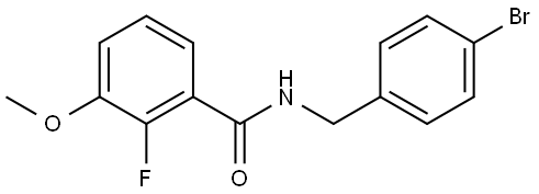 Benzamide, N-[(4-bromophenyl)methyl]-2-fluoro-3-methoxy- Structure