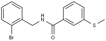 Benzamide, N-[(2-bromophenyl)methyl]-3-(methylthio)- Structure