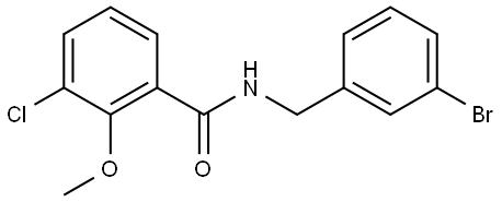 Benzamide, N-[(3-bromophenyl)methyl]-3-chloro-2-methoxy- Structure