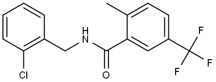 Benzamide, N-[(2-chlorophenyl)methyl]-2-methyl-5-(trifluoromethyl)- Structure