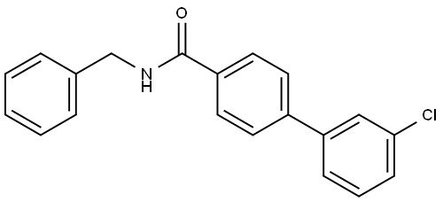 1,1'-Biphenyl]-4-carboxamide, 3'-chloro-N-(phenylmethyl)- Structure