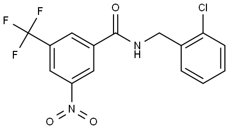 N-(2-chlorobenzyl)-3-nitro-5-(trifluoromethyl)benzamide Structure