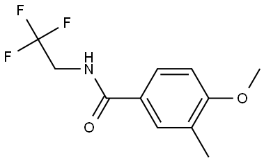 Benzamide, 4-methoxy-3-methyl-N-(2,2,2-trifluoroethyl)- Structure