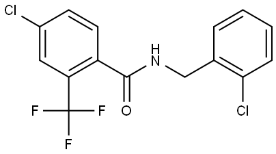 Benzamide, 4-chloro-N-[(2-chlorophenyl)methyl]-2-(trifluoromethyl)- Structure